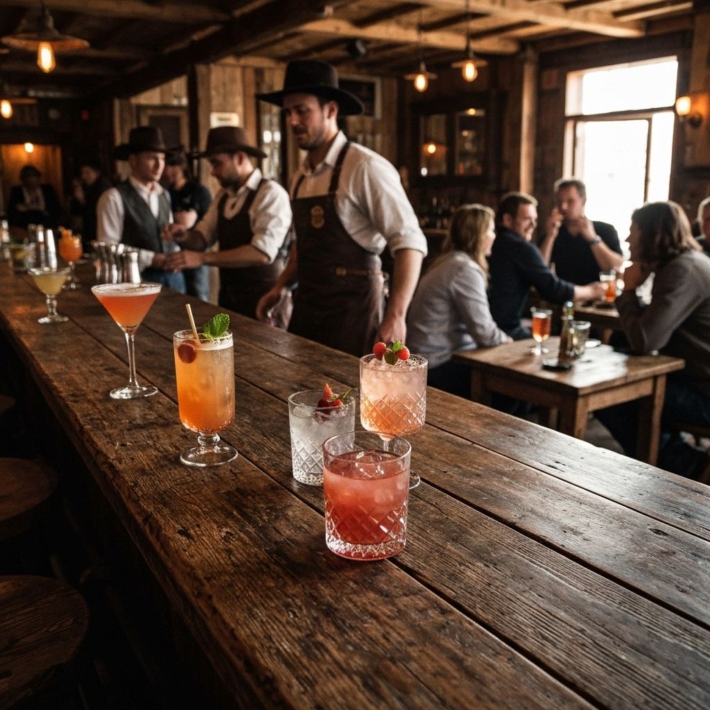 Signature cocktails at Cowboy Bali bar